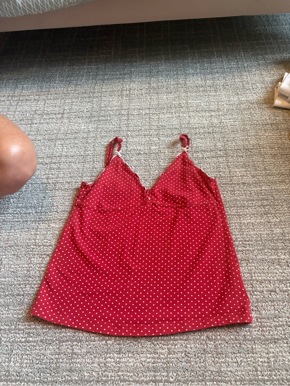 Brandy Melville Red Polka Dot Tank Top